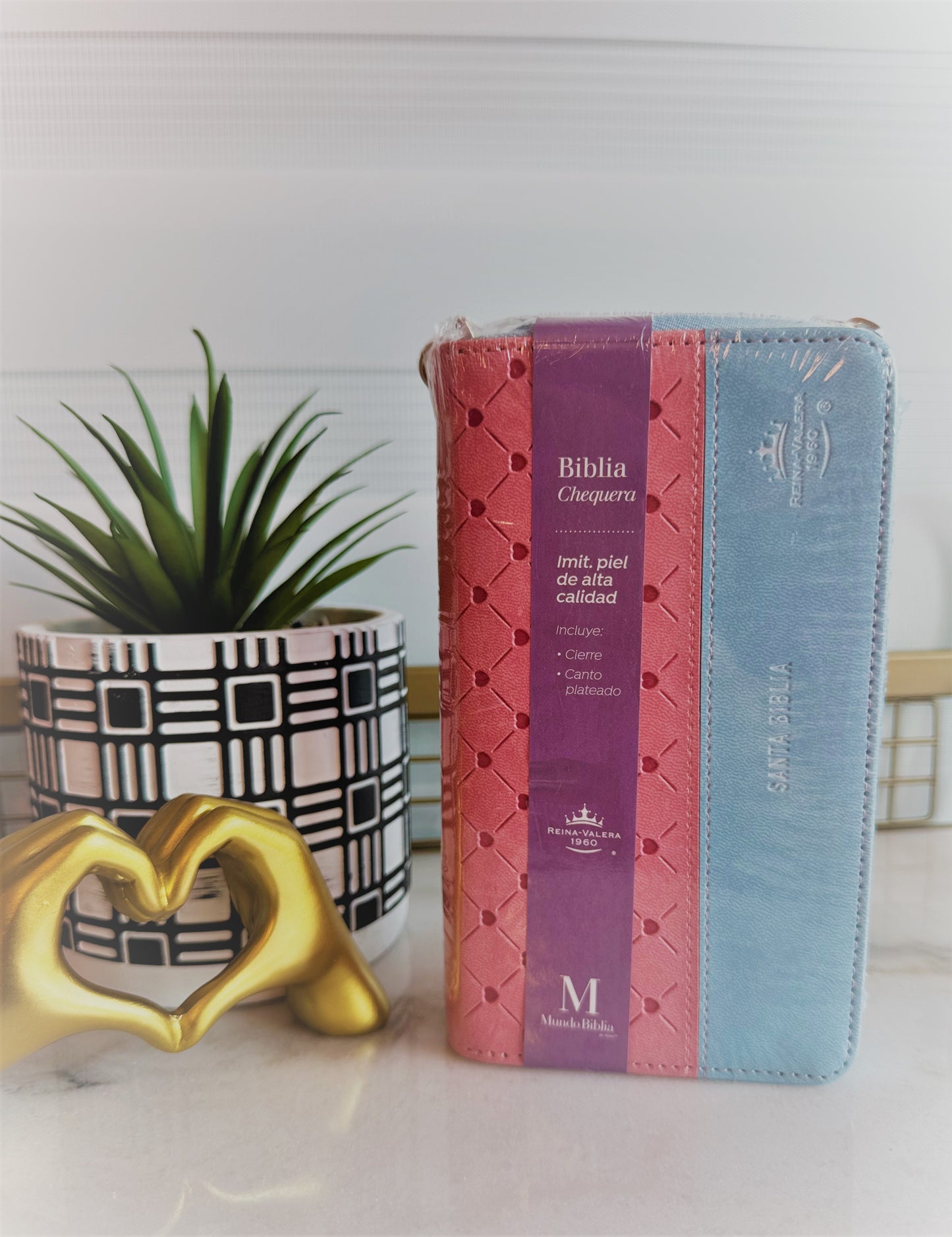 Biblia RVR1960 Tipo Chequera – Compacta y Elegante para Uso Diario