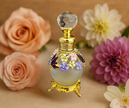 Aceite Ungido Rosa y Violeta Botellita de Vidrio 15ml