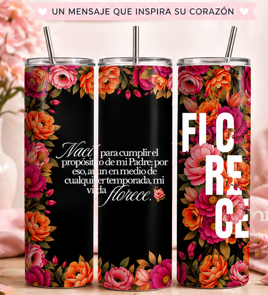 Tumbler 20oz Florece | Acero Inoxidable Frío/Caliente (Stainless Steel)
