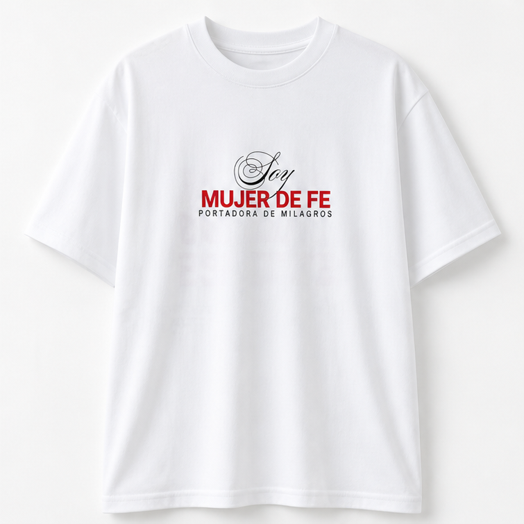 Camiseta Mujer de Fe. | Algodón Premium Oversized