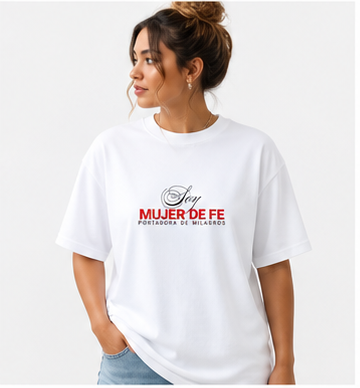 Camiseta Mujer de Fe. | Algodón Premium Oversized