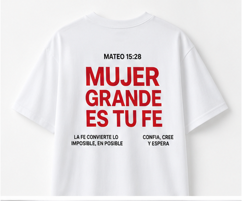 Camiseta Mujer de Fe. | Algodón Premium Oversized