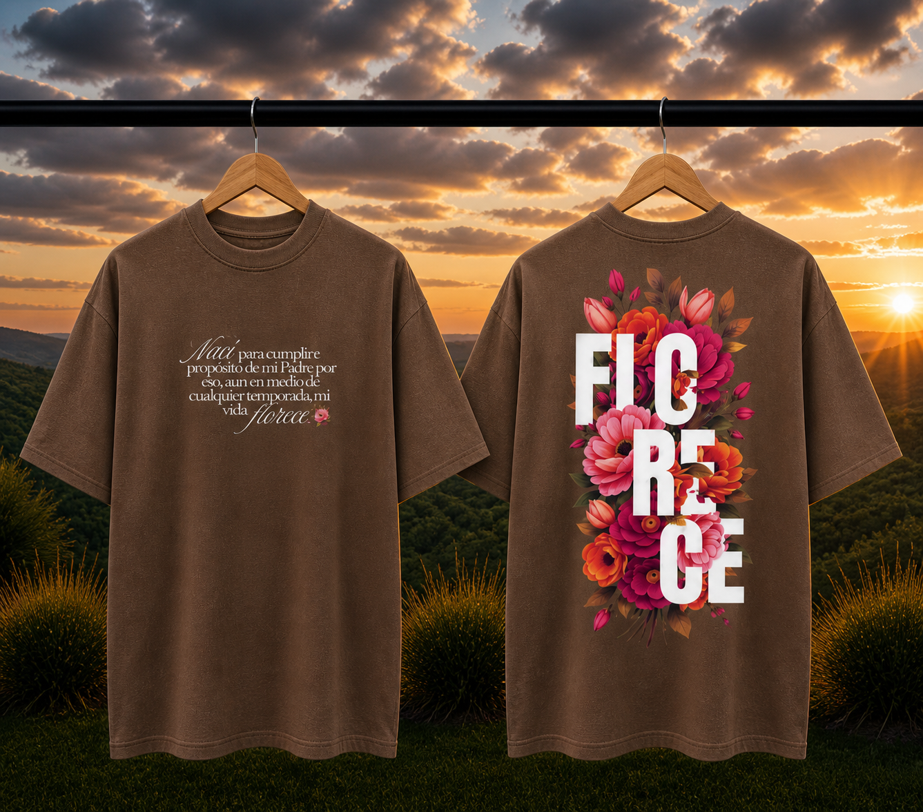 Camiseta Mi Vida Florece | Propósito en Dios | Algodón Premium