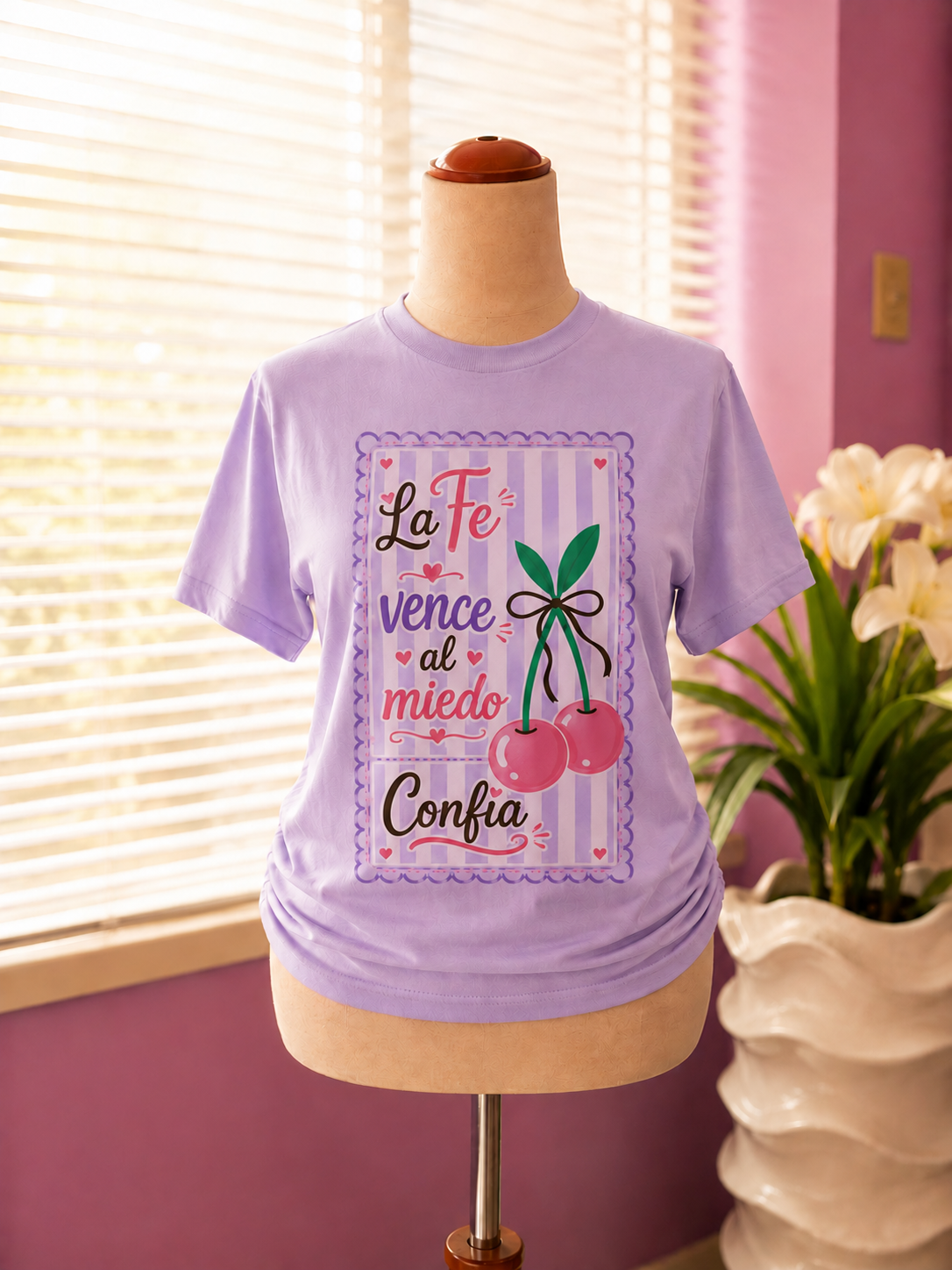 La Fe Vence al Miedo | Camiseta Cristiana Inspiradora