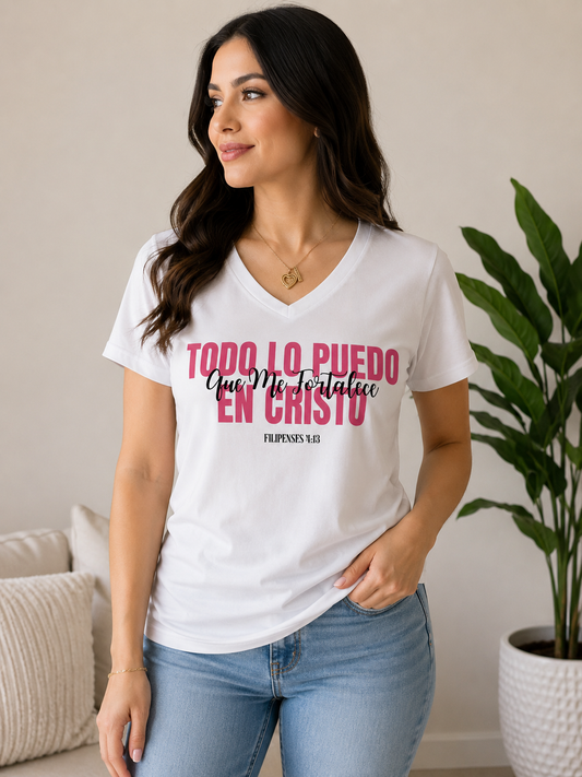 Camiseta Mujer – Todo lo Puedo en Cristo | Filipenses 4:13