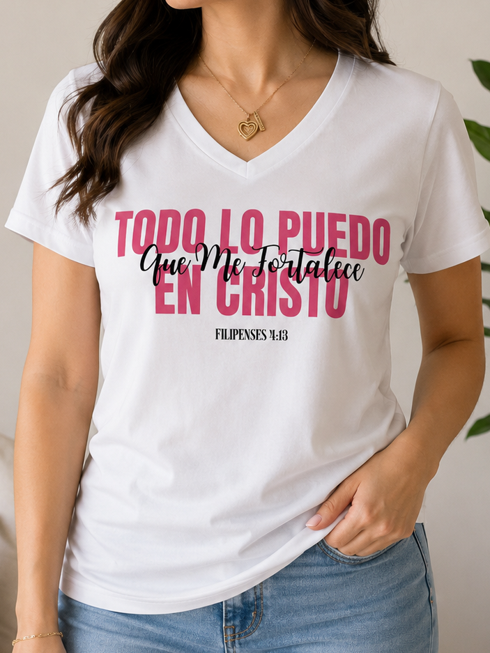 Camiseta Mujer – Todo lo Puedo en Cristo | Filipenses 4:13