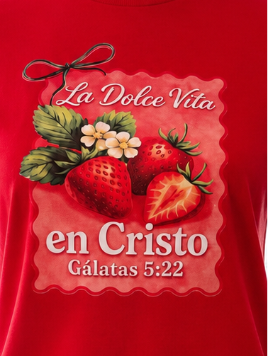 La Dolce Vita en Cristo | Camiseta Cristiana Inspirada en Gálatas 5:22