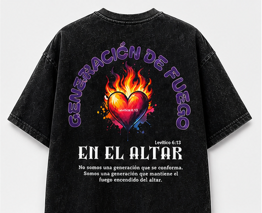 Camiseta Oversized Generacion de Fuego | Algodón Premium