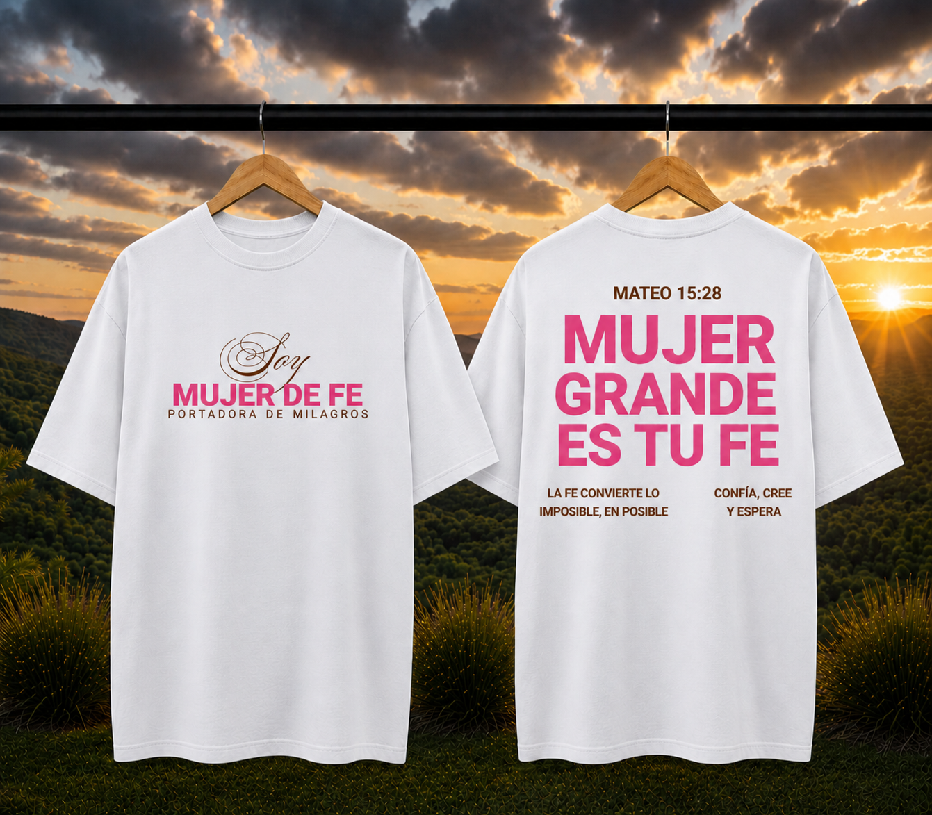 Camiseta Mujer de Fe. | Algodón Premium Oversized