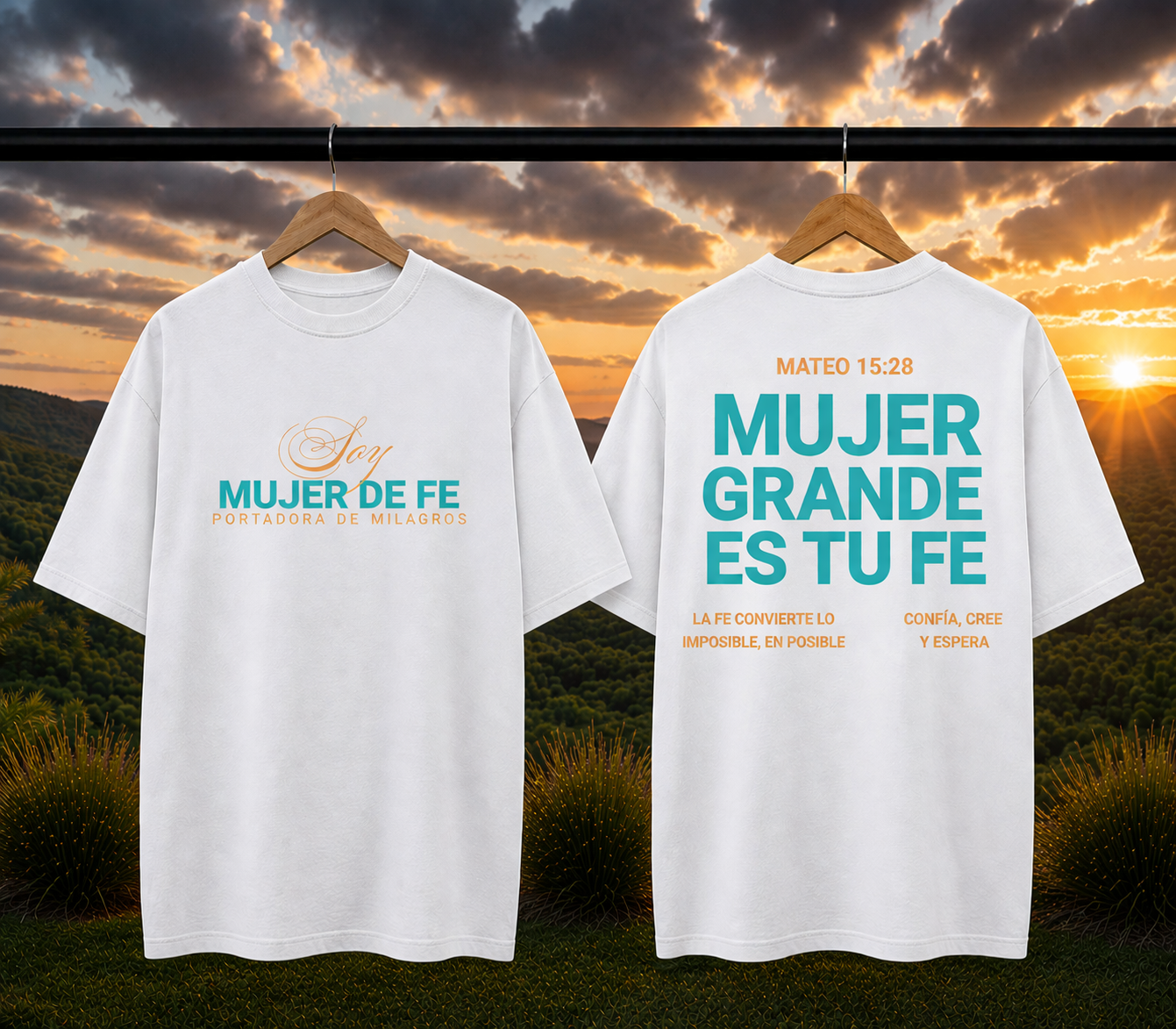 Camiseta Mujer de Fe | Algodón Premium Oversized