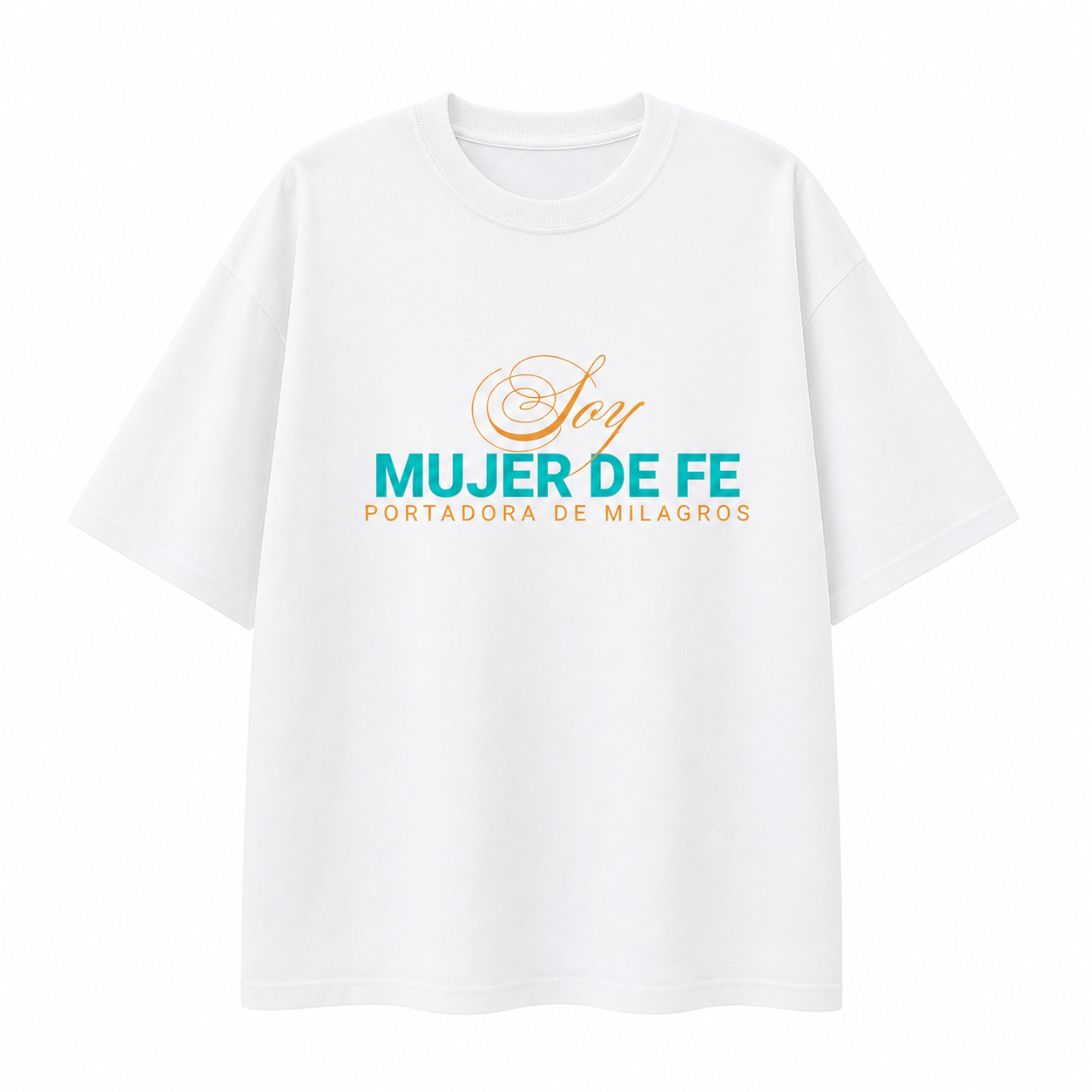 Camiseta Mujer de Fe | Algodón Premium Oversized