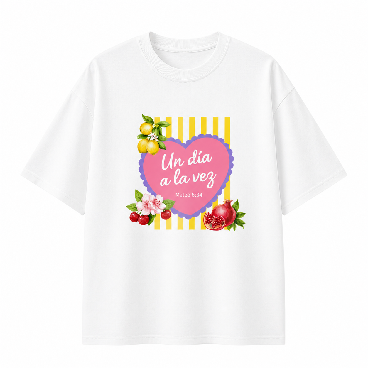 Camiseta Un dia a la vez | Algodón Premium Oversized