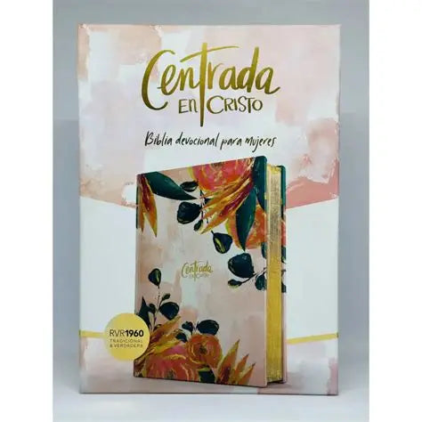 Biblia Devocional Centrada en Cristo – RVR60 (Edición Floral Símil Piel)